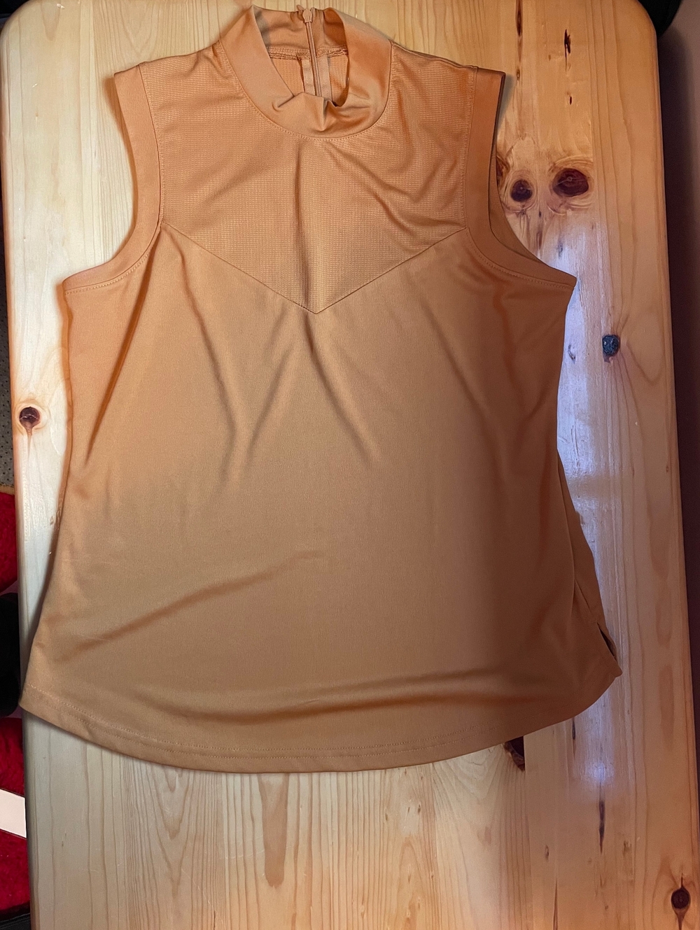 Pebble Beach Sleeveless Mock Neck Tank W Zipper